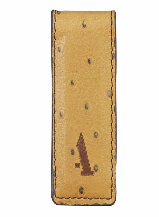 Adamis Slim Leather Money Clip and Card Holder for Men and Women W362 Beige - Image 2